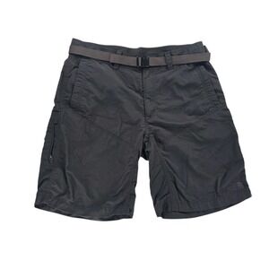 The North Face Hiking 10" Shorts Mens 34 Paramount Peak II Gray Belted Cargo